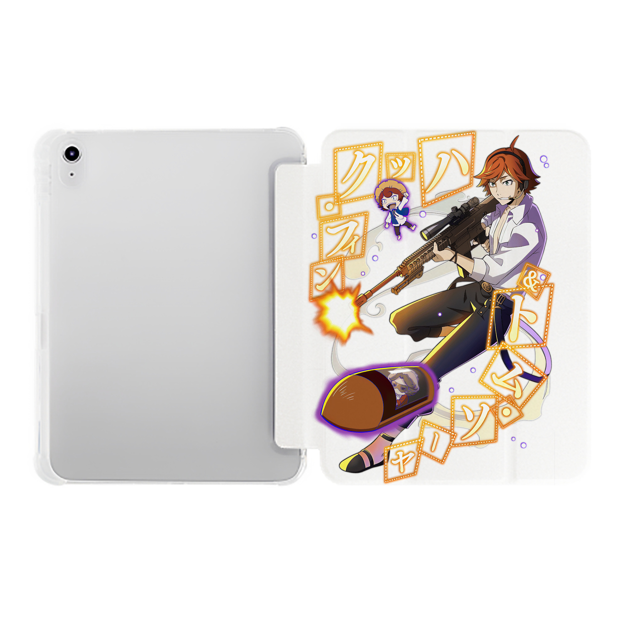 （画像用） 文豪ストレイドッグス Bungo Stray Dogs IPad ケース ペン収納付き 三つ折りスタンド PUレザー×シリコン 対応機種9.5/10.5/10.9インチ